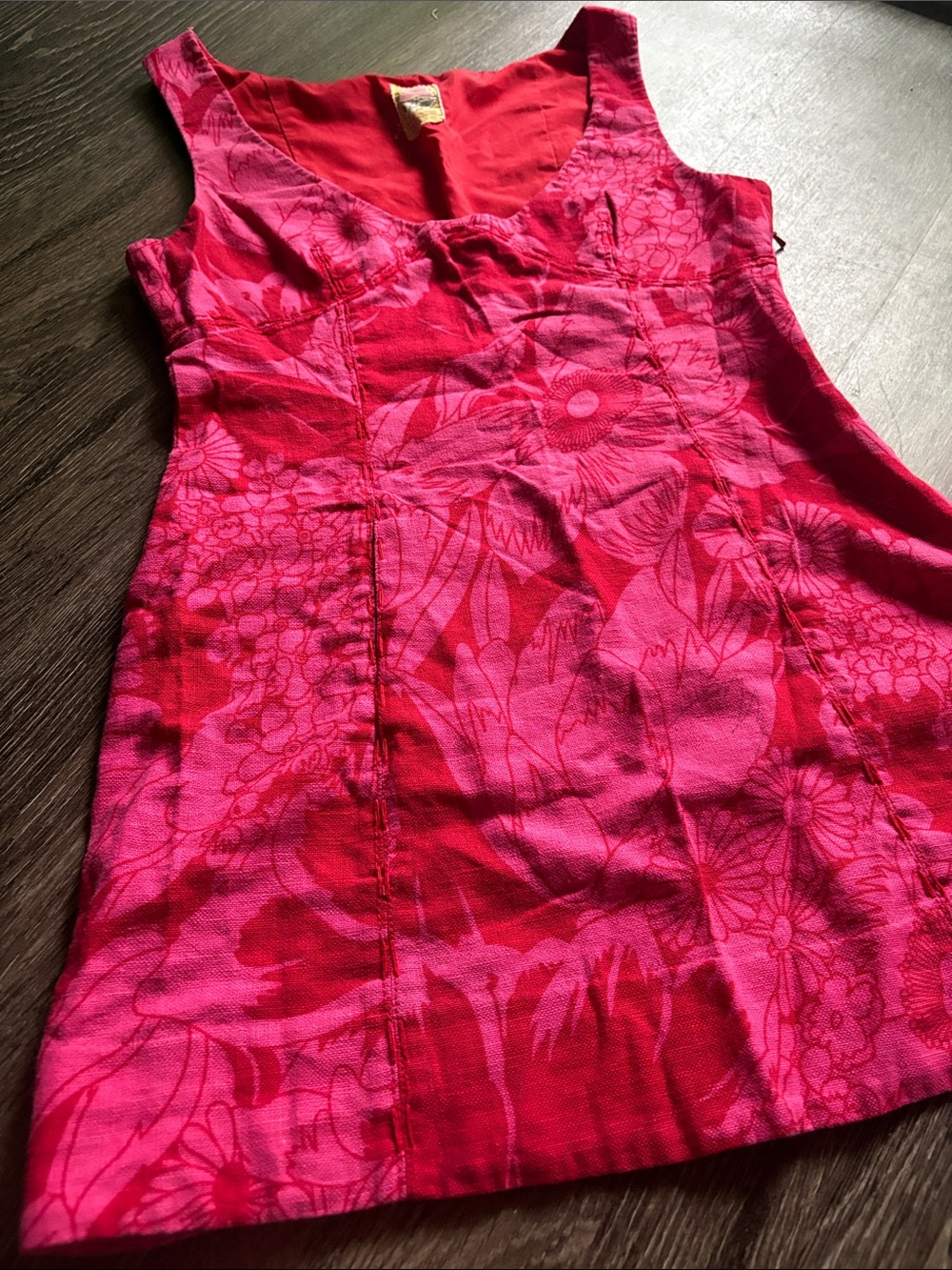 Free People Bright Fuchsia Floral Mini Dress - Picture 10 of 10